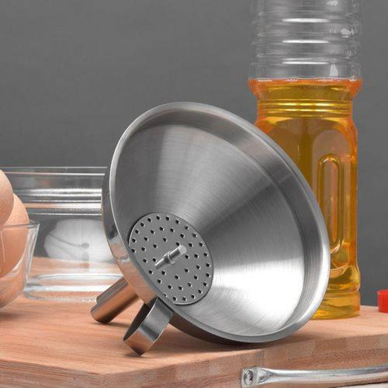Funil com Peneira Inox 11cm