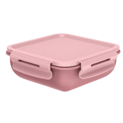 Marmita Hermética Quadrada Rosa