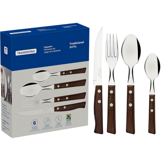 Faqueiro Inox 24 Peças Tradicional
