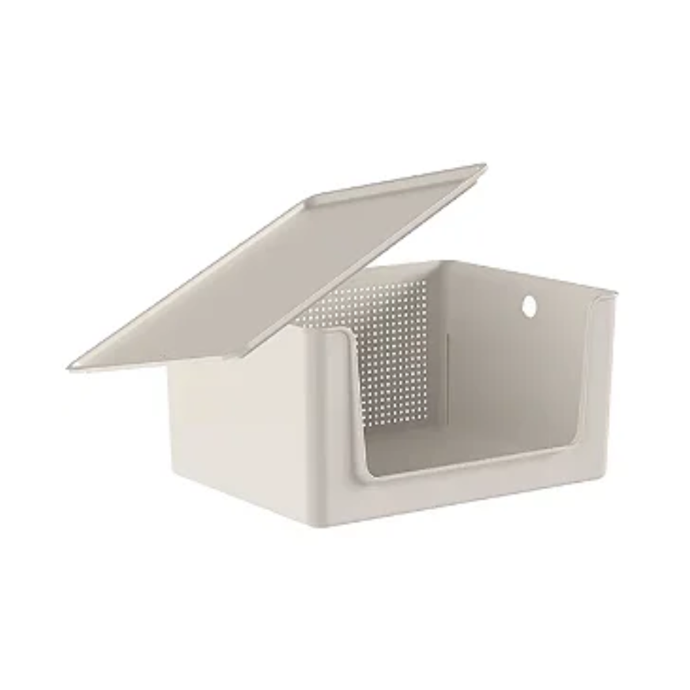 Tampa Cesto Flow Bege 27,5 x 34,5 x 2 cm