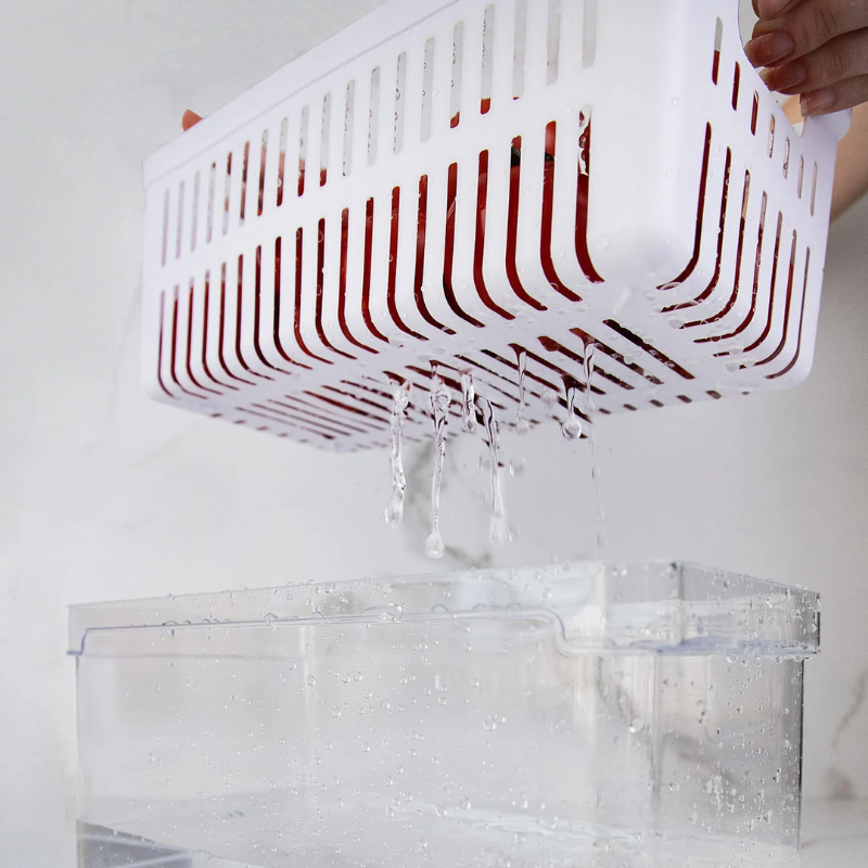 Organizador De Geladeira Com Cesto Clear Fresh 5L