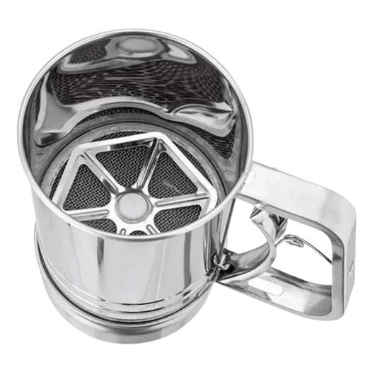 Polvilhador de Inox Luxo 13 x 10 cm