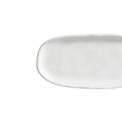Mini Travessa Oval Rasa Orgânico New White 16,5 x 8 cm