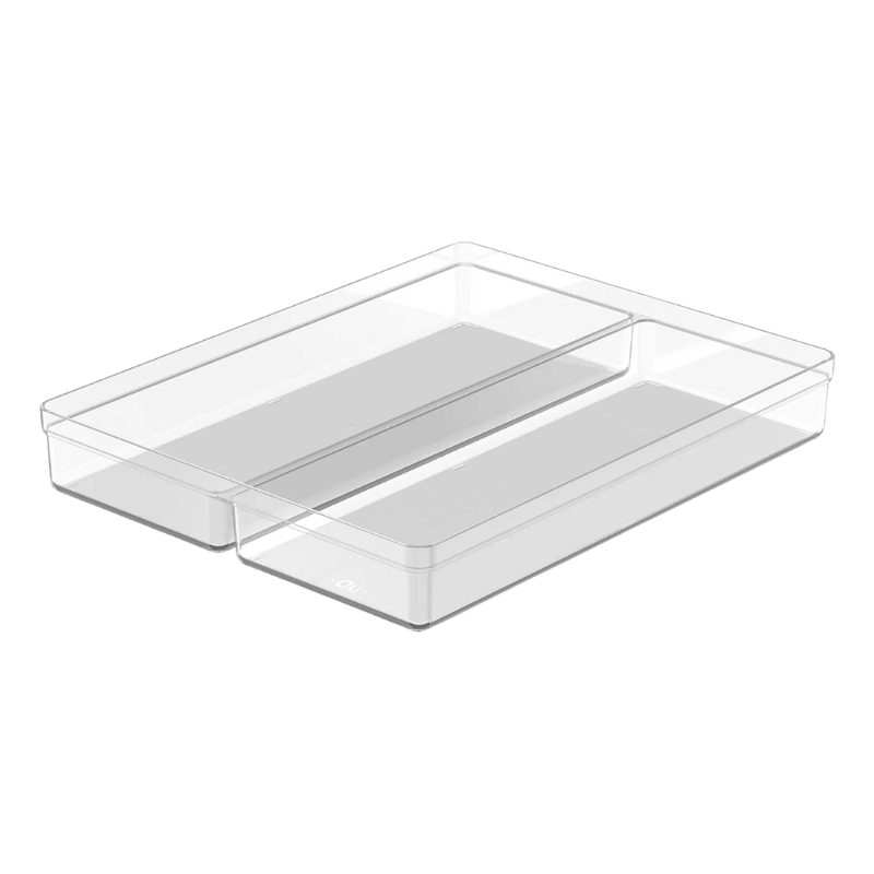 Organizador de Gavetas Clear com Divisória 37,5 x 30 x 5,6 cm