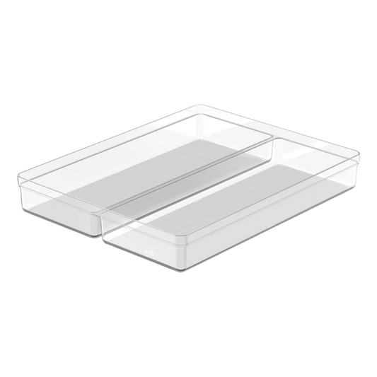 Organizador de Gavetas Clear com Divisória 37,5 x 30 x 5,6 cm