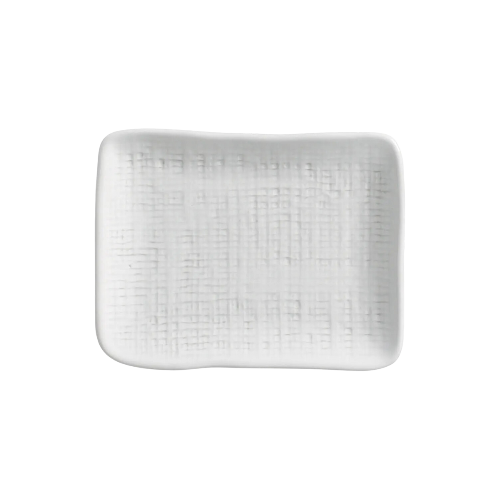 Travessa Retangular Pequena Juta New White 18 x 14 cm