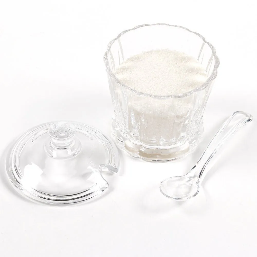 Açucareiro de Cristal de Chumbo com Colher