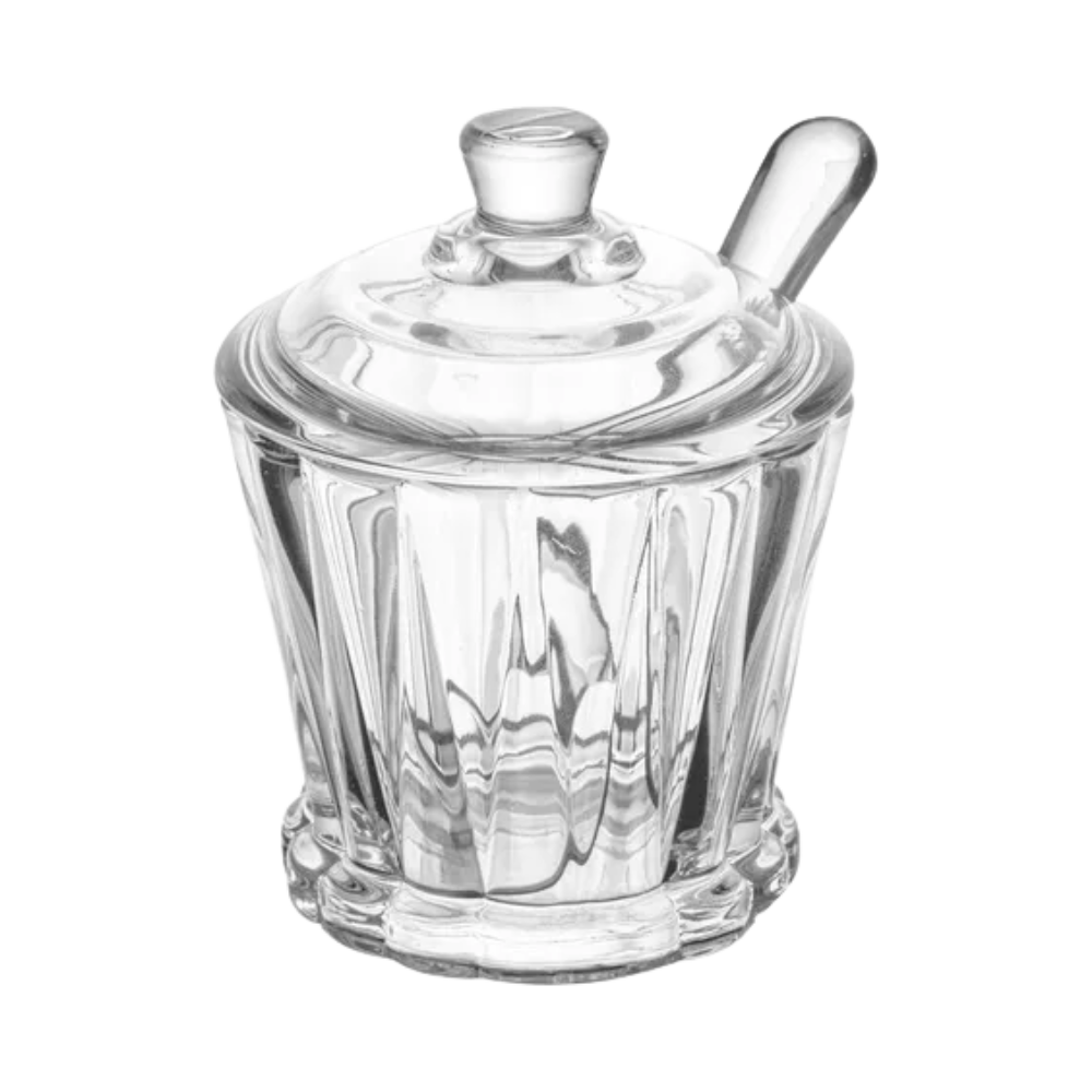 Açucareiro de Cristal de Chumbo com Colher