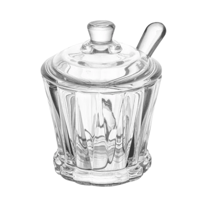 Açucareiro de Cristal de Chumbo com Colher