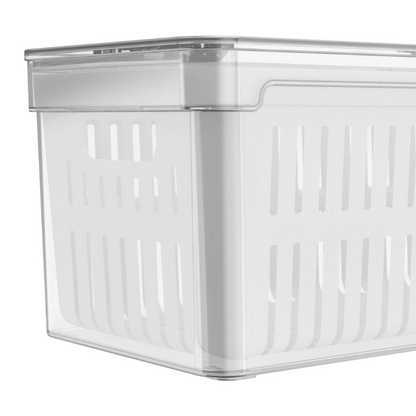 Organizador De Geladeira Com Cesto Clear Fresh 5L