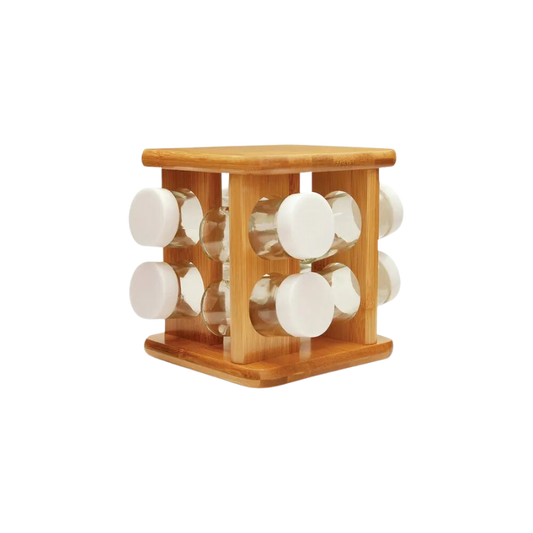 Organizador de Temperos Giratório Keep Bambu