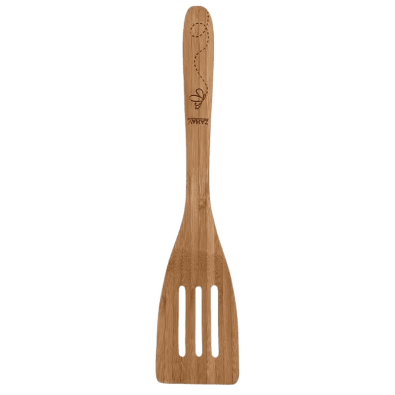 Espátula Vazada de Bambu 30cm Abelha