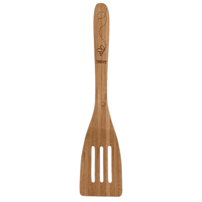 Espátula Vazada de Bambu 30cm Abelha