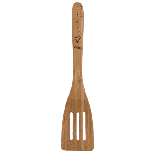 Espátula Vazada de Bambu 30cm Abelha