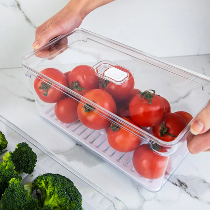 Organizador De Geladeira Com Tampa Clear Fresh 5L