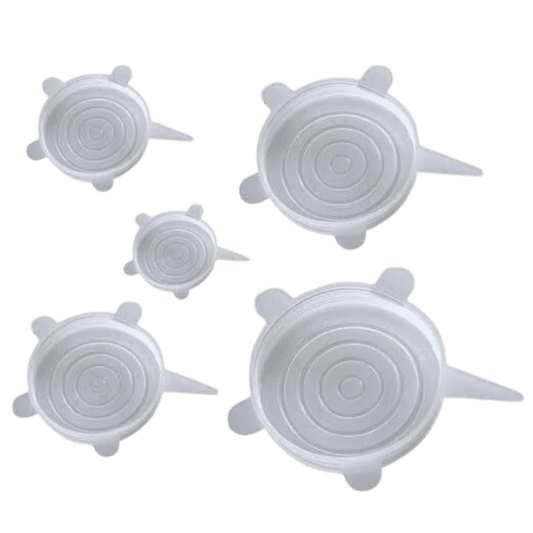 Kit com 5 Tampas Hermetic Silicone