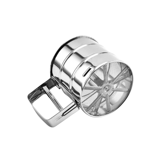 Polvilhador de Inox Luxo 9,5 x 10,5 cm