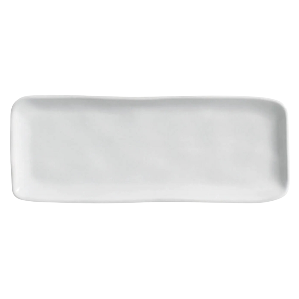 Travessa Retangular Orgânico New White 33 x 13 cm