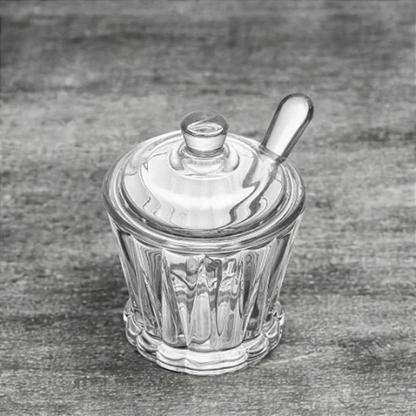 Açucareiro de Cristal de Chumbo com Colher