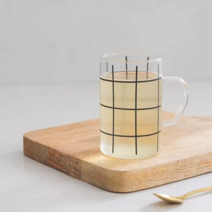 Caneca de Vidro Borossilicato Stripes 280ml