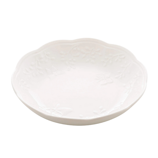 Prato Fundo de Porcelana Butterfly 4,5 x 22 x 22 cm
