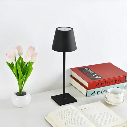 Luminária Led de Mesa Touch sem Fio Preta
