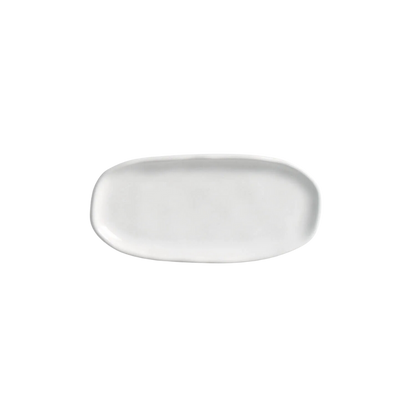 Mini Travessa Oval Rasa Orgânico New White 16,5 x 8 cm