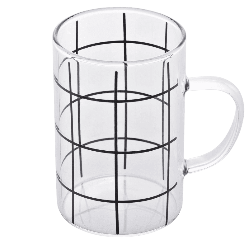 Caneca de Vidro Borossilicato Stripes 280ml