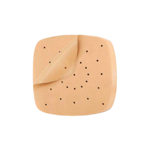 Tapetes Quadrados Descartáveis para Air Fryer 19cm 50 UN