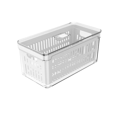 Organizador De Geladeira Com Cesto Clear Fresh 5L