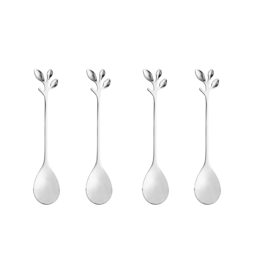 Colheres de Aço Inox Folhas