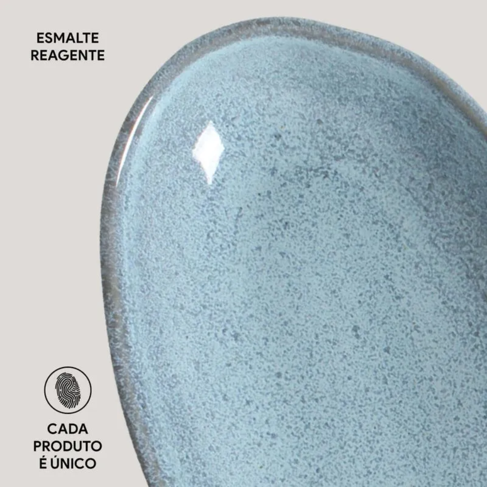 Travessa Oval Funda Orgânico Breeze 32 x 16 cm