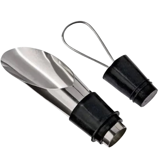 Tampa e Aerador de Vinho Inox