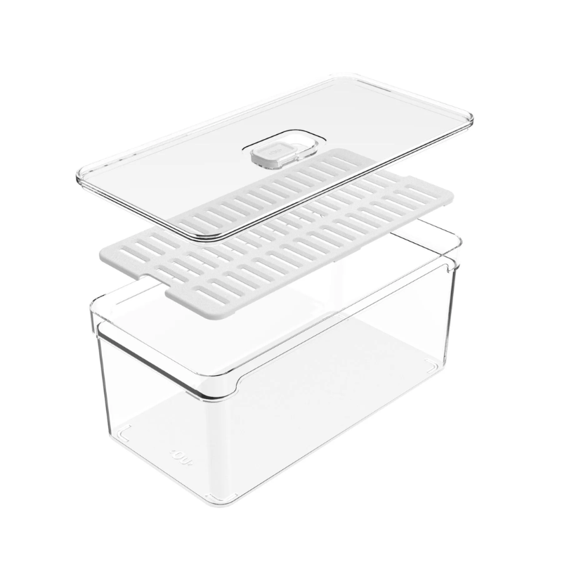 Organizador De Geladeira Com Tampa Clear Fresh 5L
