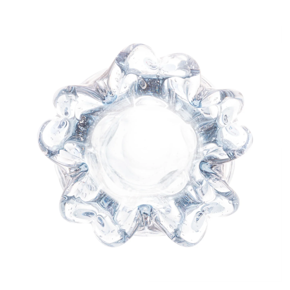 Vaso Murano de Vidro Azul 15 x 16 cm