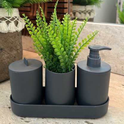 Conjunto para Banheiro Cinza