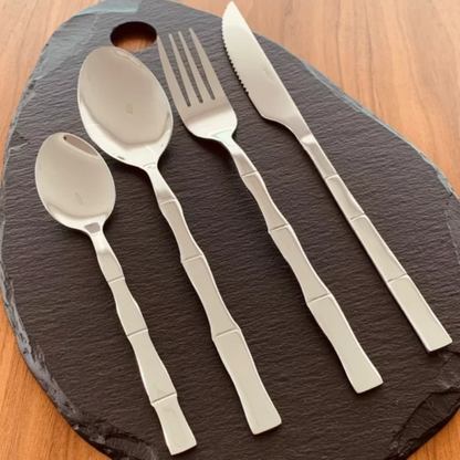 Faqueiro de Aço Inox Bambu 16 Peças