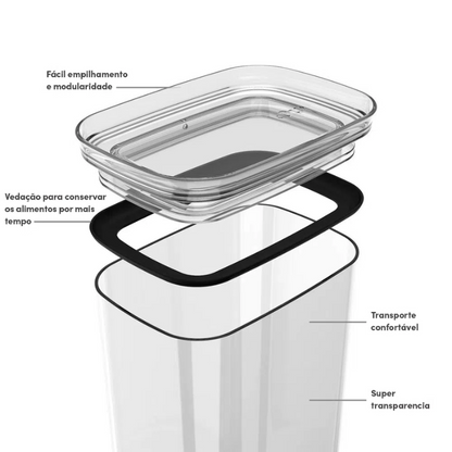 Organizador Hermético Block Retangular 2,3L