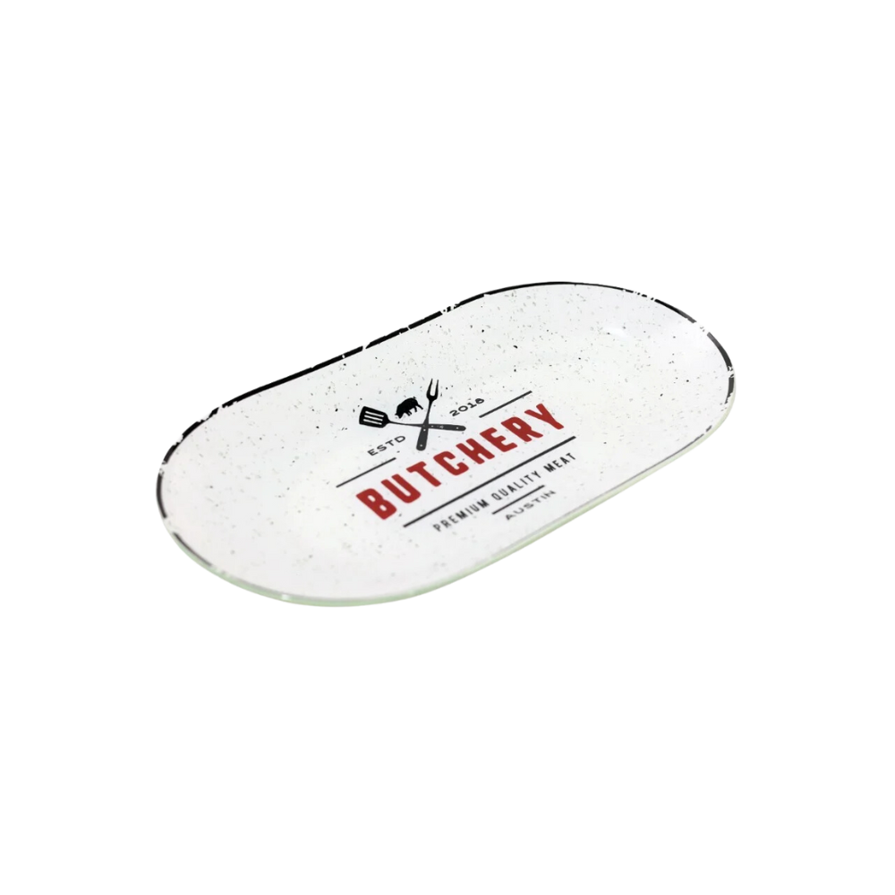 Travessa de Vidro para Churrasco 3 x 33 x 17,5 cm